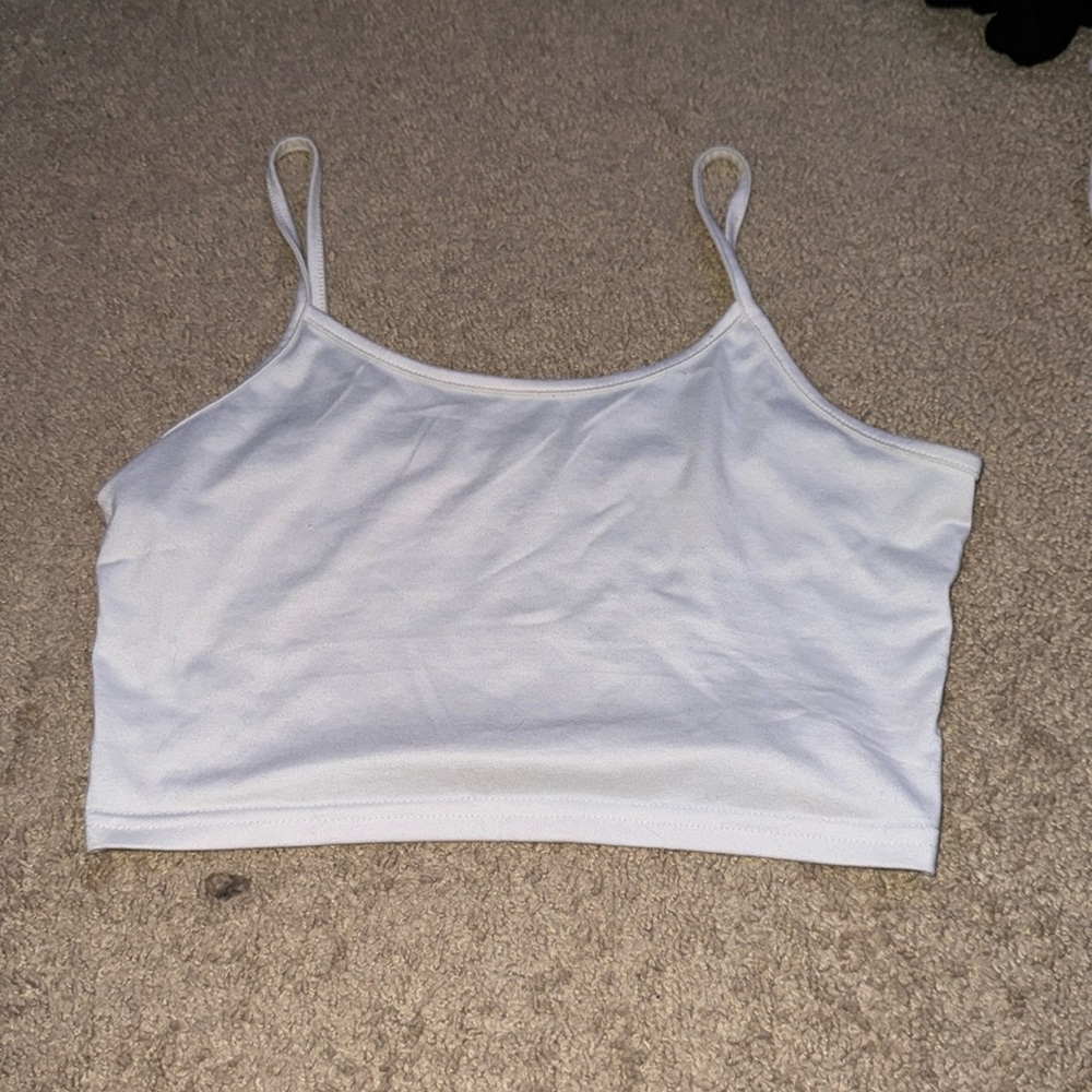 basic white crop top